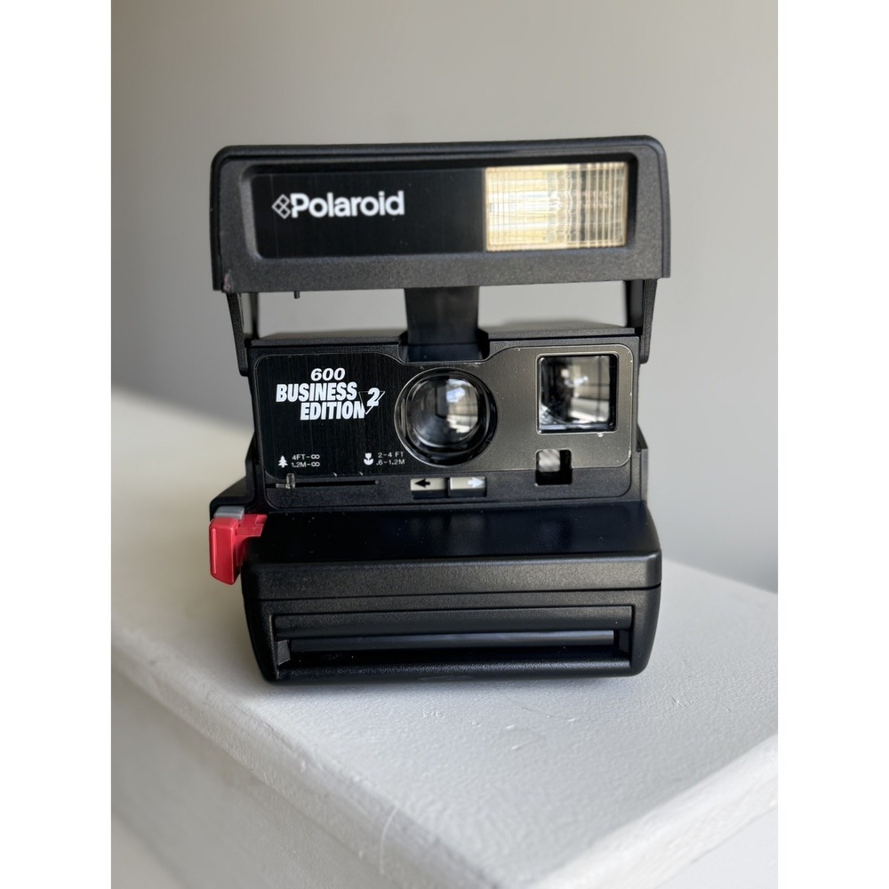 POLAROID 600 Business Edition 2 Film Camera w Strap - Tested and Working + Case